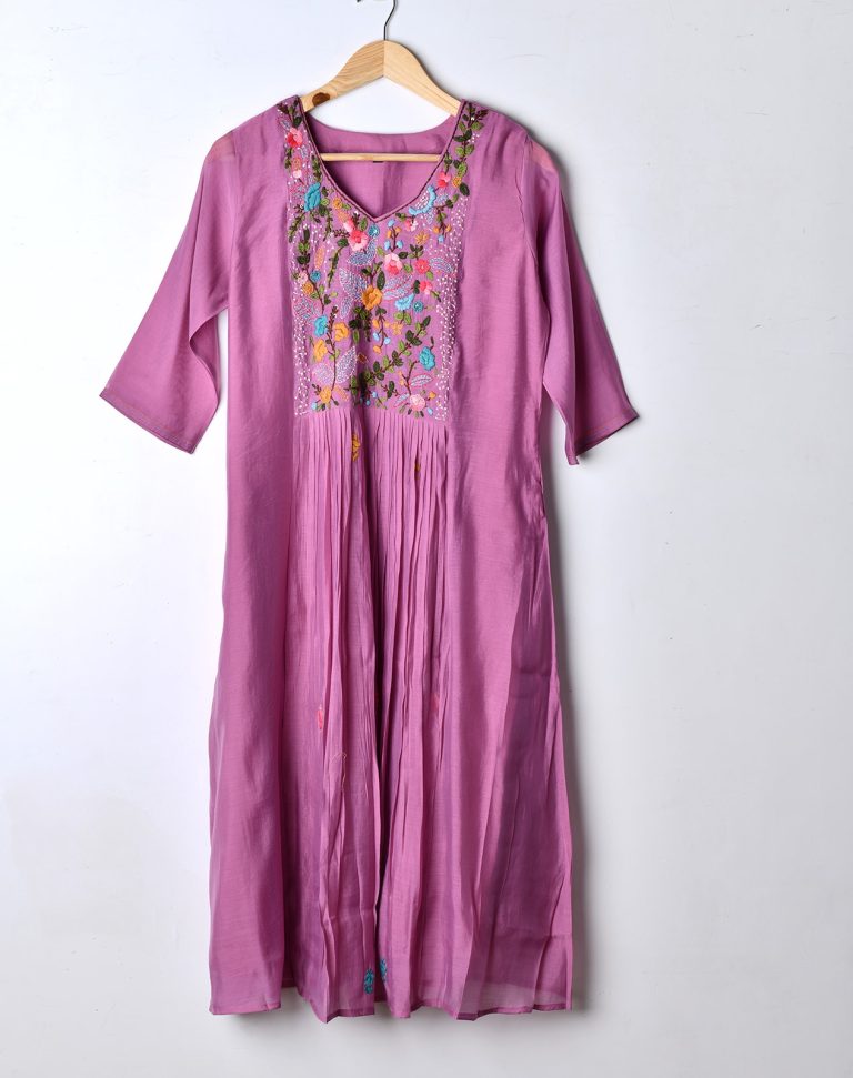 Pure Mul-chanderi kurti set