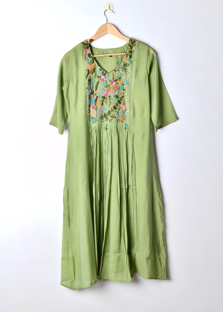 Pure Mul-chanderi kurti set