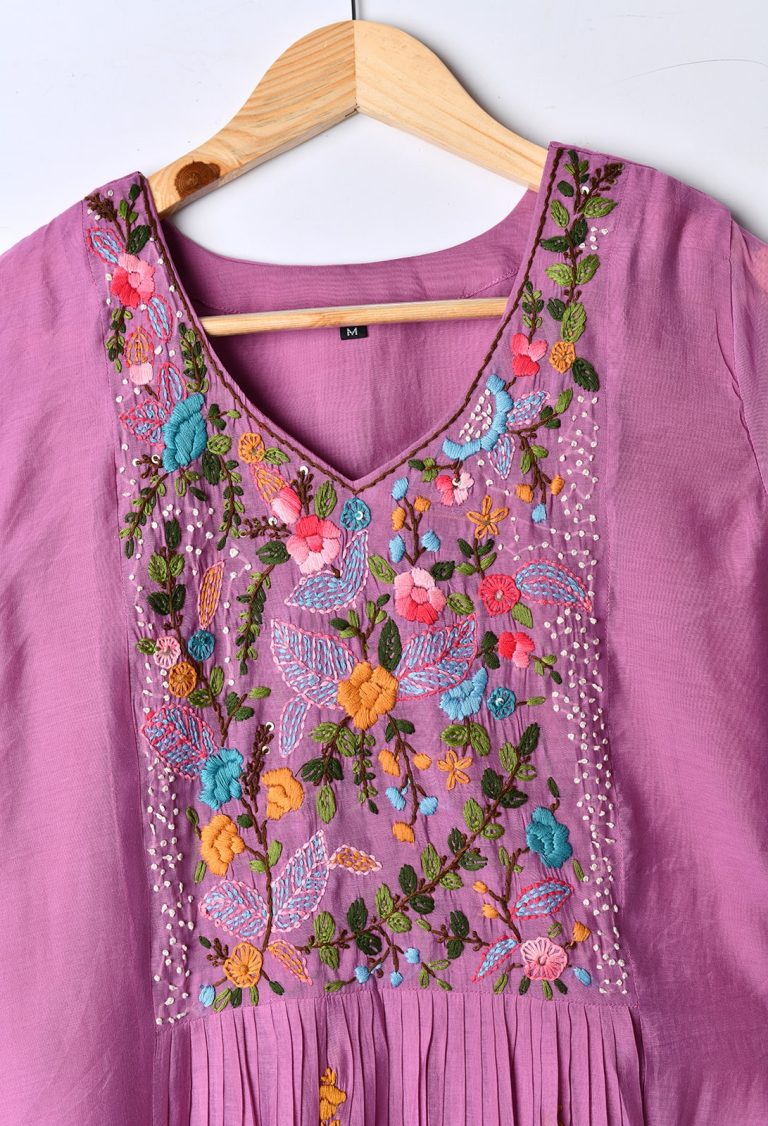 Pure Mul-chanderi kurti set