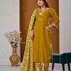 Mustard Elegance CottonThree-Piece Set