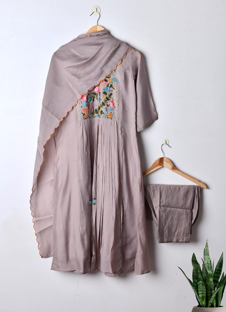 Pure Mul-chanderi kurti set