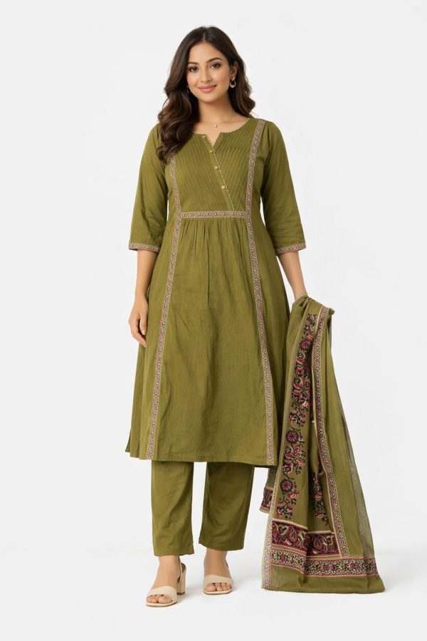 Olive Grace Cotton Suit Set